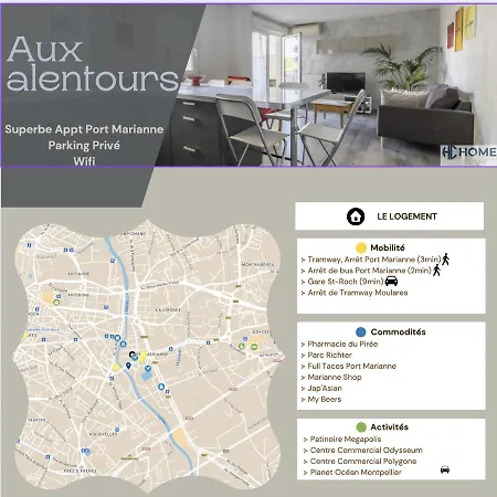 Superbe Appt Port Marianne, Parking Prive, 4 Personnes Apartment Montpellier